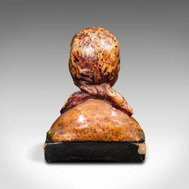 1900s Antique Victorian French Decorative Portrait Bust For Sale - Image 6 of 11