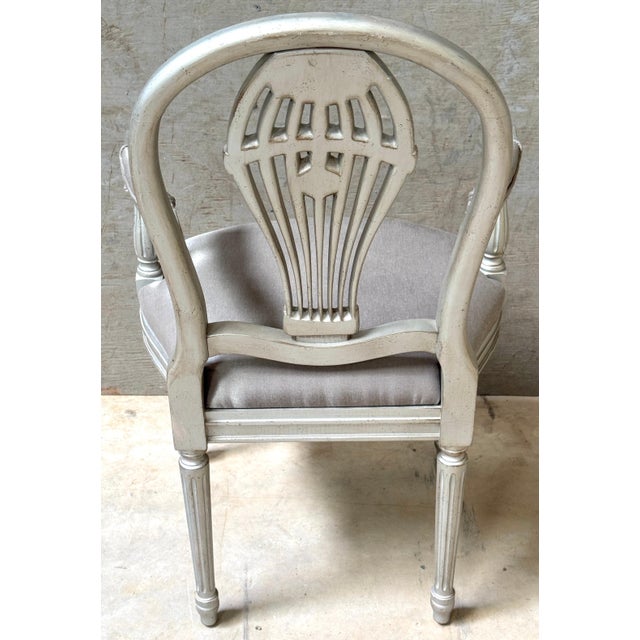 Pair Maison Jansen Silverleaf 'Montgolfier' Hot-Air Balloon Arm Chairs For Sale - Image 9 of 10