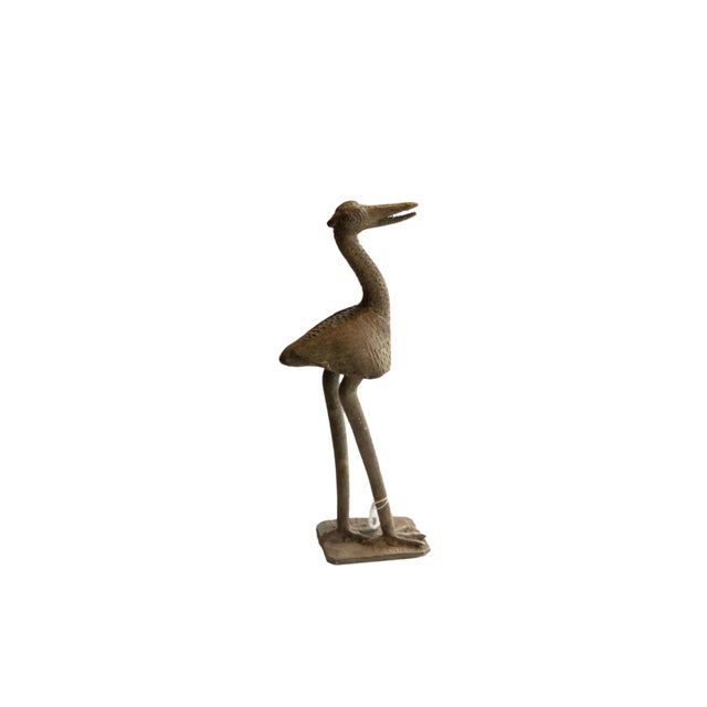 Metal Vintage African Bird Sculpture For Sale - Image 7 of 7
