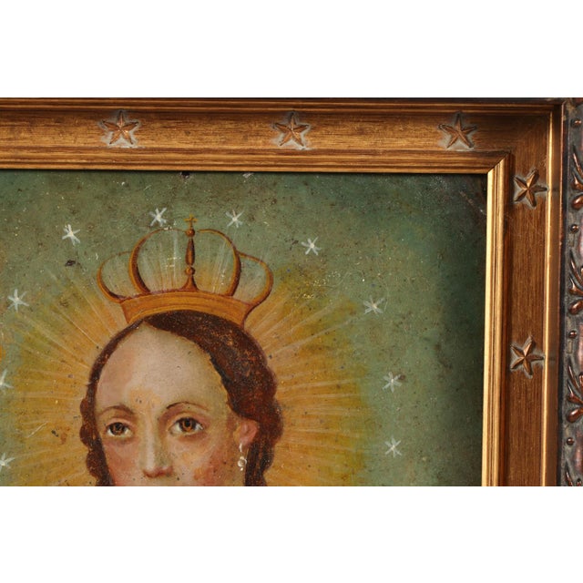 Saint Hedwig, Oil on Tin, 19th Century For Sale - Image 4 of 11