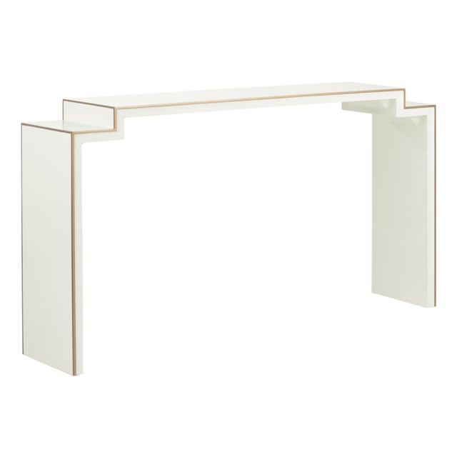 Chatsworth Lacquered Console Table - Cream For Sale