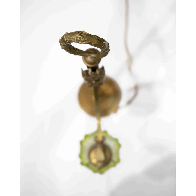Glass Antique Napoleon III Table Lamp in Bronze For Sale - Image 7 of 8