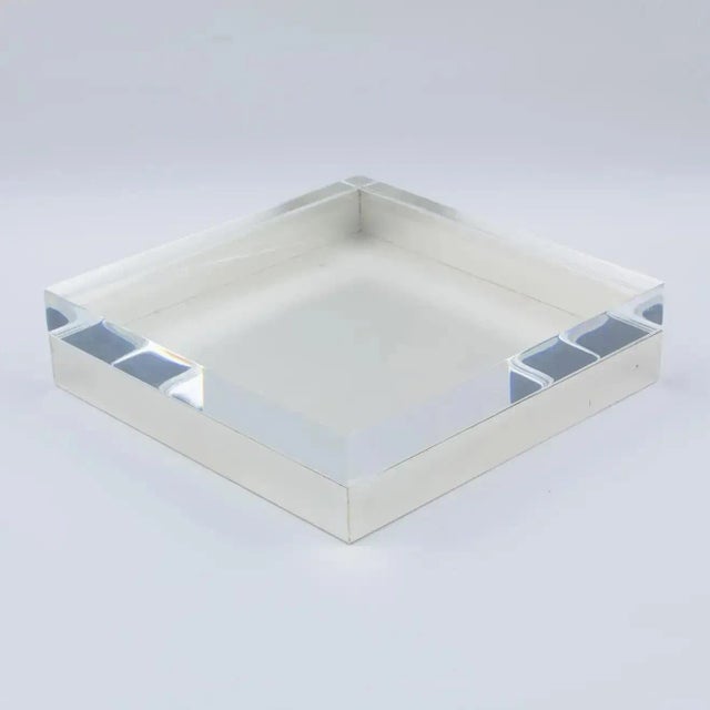 Lucite and Silver Plate Decorative Box, Italy 1970s For Sale - Image 10 of 13