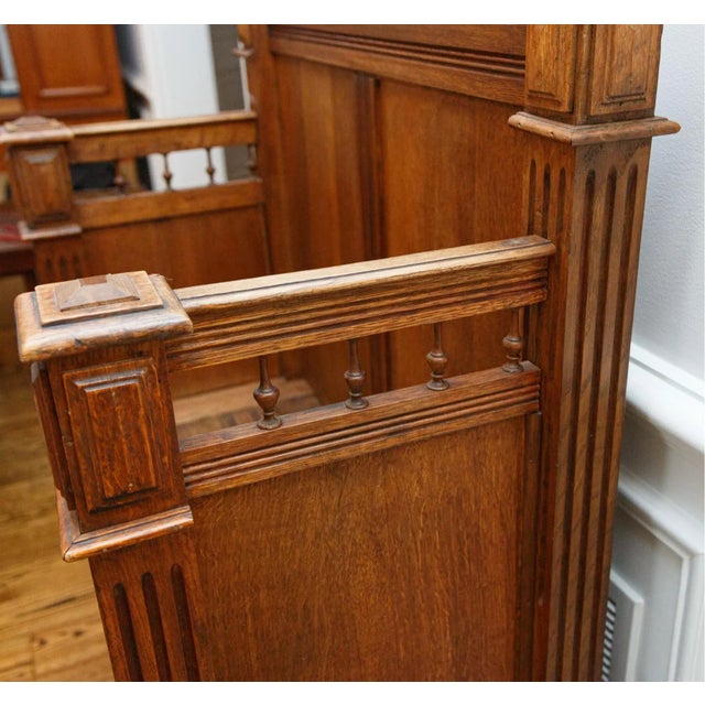 19th Century Hand Carved Dutch Oak Hall Bench For Sale - Image 4 of 13