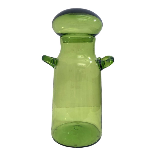 Vintage Blenko Large Covered Decanter, Design by Nickerson For Sale