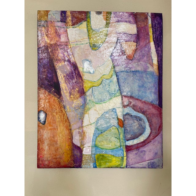 "Burst of Joy" Original Modern Abstract Colorful Mixed Media Painting by Artist Sonia Gold For Sale - Image 11 of 13