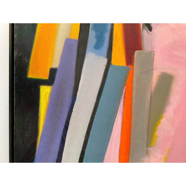 Wood Adele Mailer Vintage 1985 Abstract Expressionist Original Signed One of a Kind Framed Large Modernist Oil Painting For Sale - Image 7 of 18