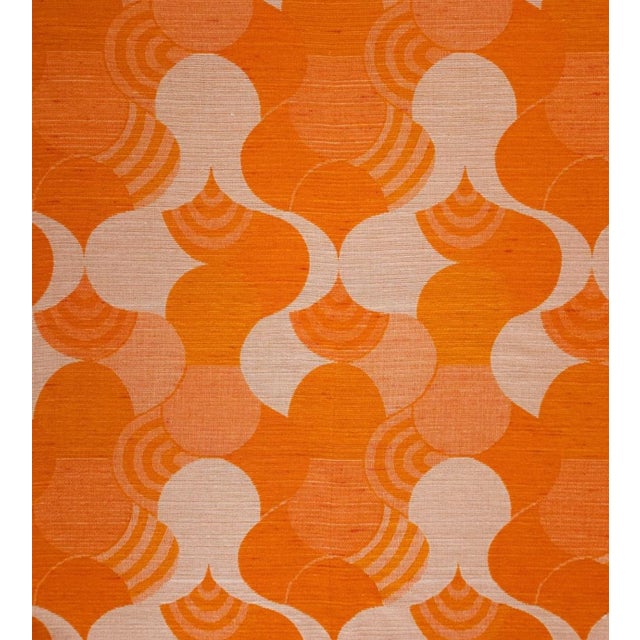 Orange Mid-Century Modern German Curtain Fabric Bale in Orange, 1970s For Sale - Image 8 of 8
