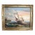 Original Oil Painting Sailing Boat Harbor Storm Seascape Nautical Art Framed For Sale
