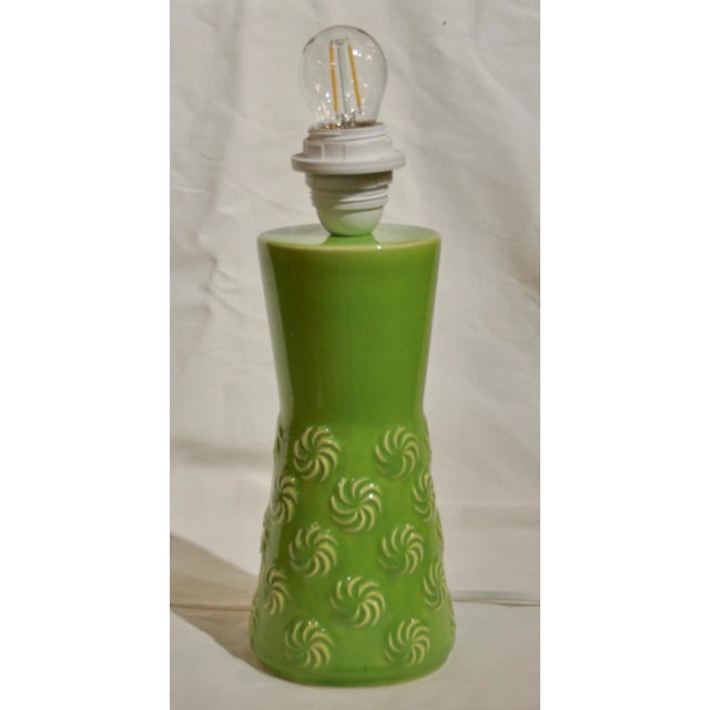 Chartreuse Light Green Secle Lamp For Sale - Image 8 of 8