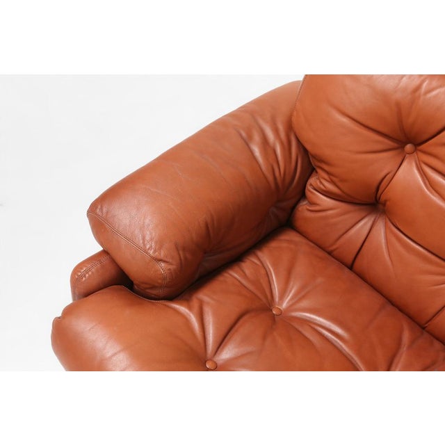 Coronado Lounge Chair in Brown Leather by Tobia Scarpa for B&B Italia, Italy, 1960s For Sale - Image 6 of 17