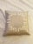 Minimalism Beige Linen Decorative Accent Pillow With White Ribbon Border For Sale - Image 3 of 6