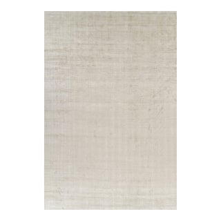 Rug & Kilim’s Oversized Contemporary Textural Solid Rug in Light Beige Tones - 12x18 For Sale