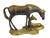 Capture the tender bond of nature with this vintage-style brass sculpture featuring a mare and her resting foal. Crafted...