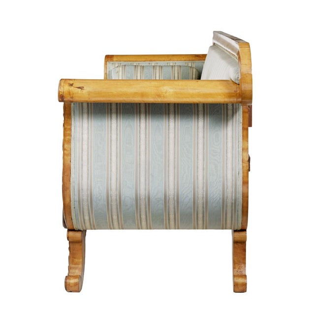 Antique Swedish Carved Birch Sofa, 1880 For Sale - Image 4 of 9