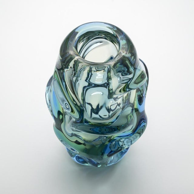 1960s Glass Propeller Vase by Jan Kotík for Beránek Škrdlovice Glassworks, 1958-1962 For Sale - Image 5 of 10