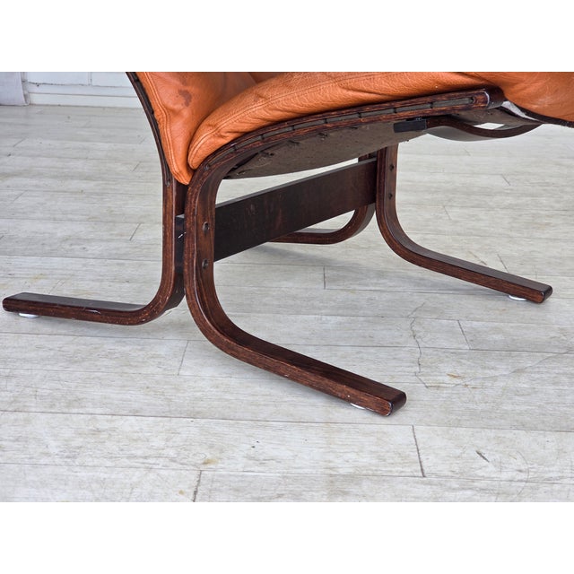 Ingmar Relling Norwegian Siesta Lounge Chair in Leather by Ingmar Relling for Westnofa, 1970s For Sale - Image 4 of 18