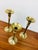 Vintage Tall Brass Graduated Size Set of 3 Candle Holders For Sale In Las Vegas - Image 6 of 6