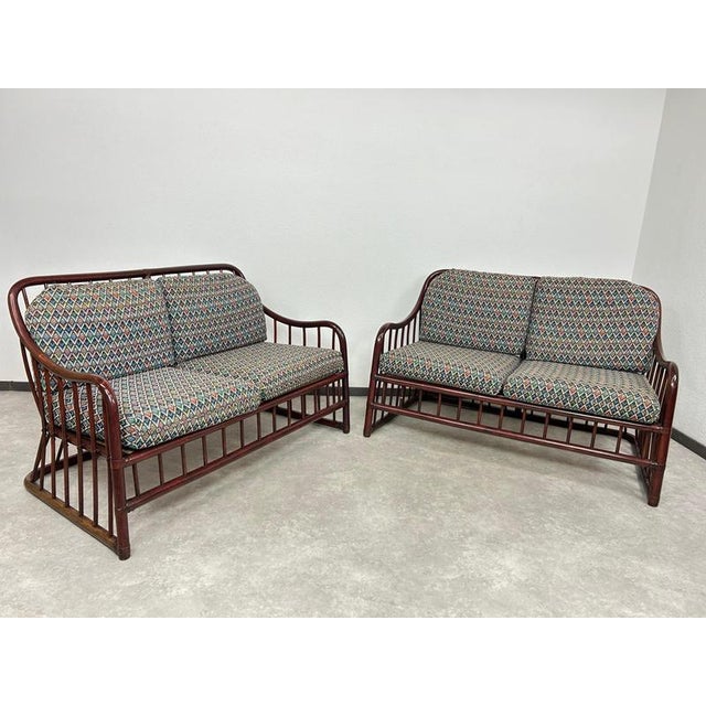 Mid-century modern bamboo sofa by Gervasoni in excellent original condition with signs of use. Gervasoni is an Italian...