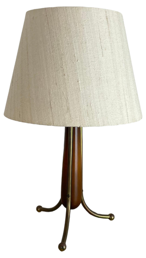Hollywood Regency Austrian Brass Tripod Table Light, Austria, 1960s