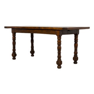 Early 19th Century French Louis XIII Style Oak Farmhouse Dining Table For Sale