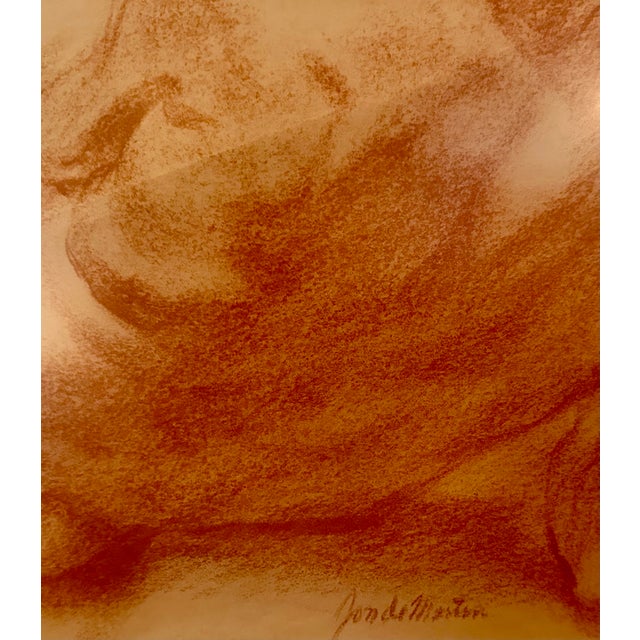 Late 20th Century Late 20th Century Figurative Drawing by Renowned Artist Jon deMartin For Sale - Image 5 of 6