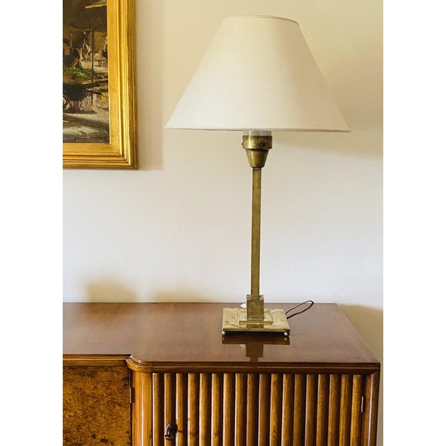 Large Brass Table Lamp by A. Boffelli, Milan, Italy, 1935 For Sale - Image 16 of 18