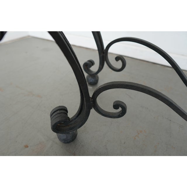 Vintage Iron & Marble Console Table For Sale - Image 15 of 17