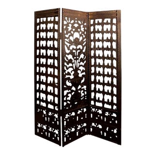 Edgar Brandt Inspired Wrought Iron Screen or Room Divider, Circa. 1920 For Sale