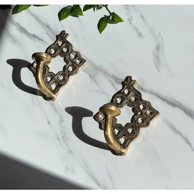 exquisite Handcrafted Geometric Brass Wall Hooks – a chic and functional addition to enhance the ambiance of your living...