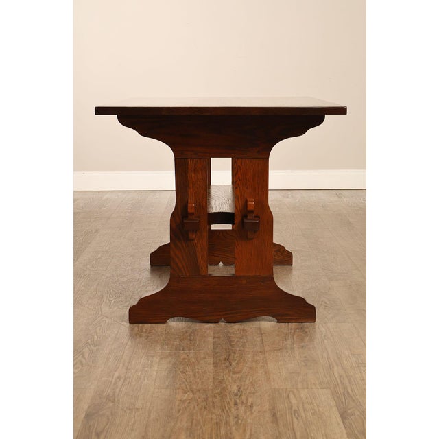 Gustav Stickley Antique Mission Oak Library Table For Sale - Image 15 of 15