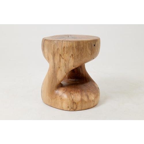 Sculptural Side Table in Walnut from Logniture For Sale - Image 13 of 16