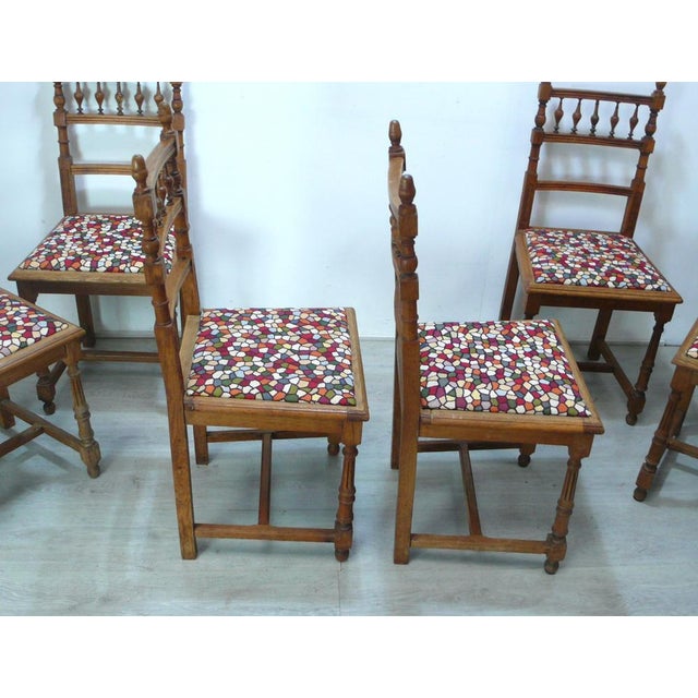 Antique Chairs in Oak, Set of 6 For Sale - Image 5 of 9