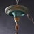 Gold Antique Classical Arts & Crafts Leaded Glass 8-Light Chandelier C1920 For Sale - Image 8 of 8