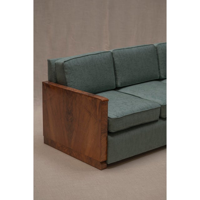 Art Deco 3-Seater Sofa in Burlwood, 1930s For Sale - Image 16 of 18