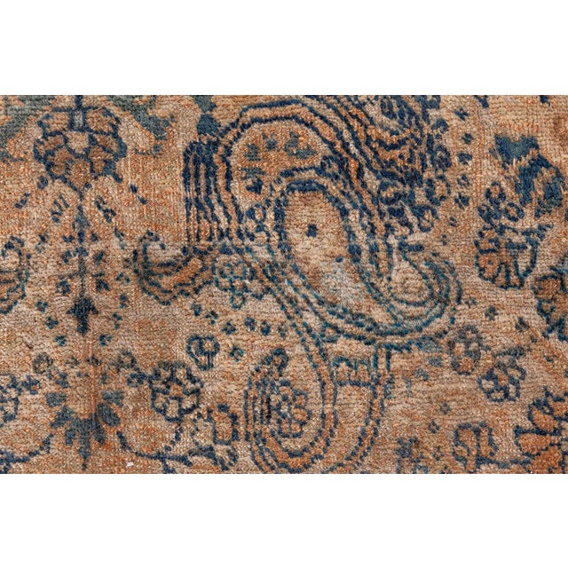 Textile Authentic 19th Century Persian Tabriz Handmade Wool Carpet For Sale - Image 7 of 9