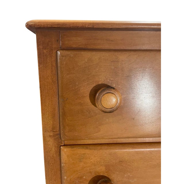 Chocolate 1950s Virginia Maple Tall Wood Dresser For Sale - Image 8 of 9