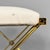 Italian Modern Stools in Gilt Metal and White Fabric, 1980s, Set of 2 For Sale - Image 9 of 18