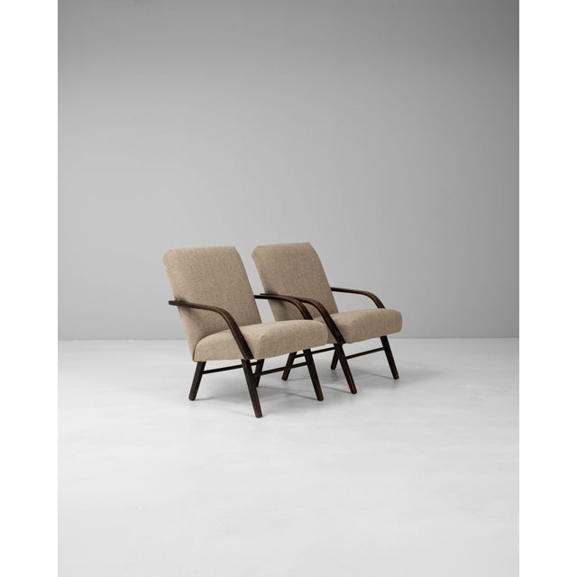 1960s Czech Upholstered Armchairs - A Pair For Sale In Greensboro - Image 6 of 18