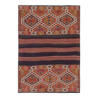 Vintage Decorative Small Kilim Rug - 3`6" X 4`9" For Sale