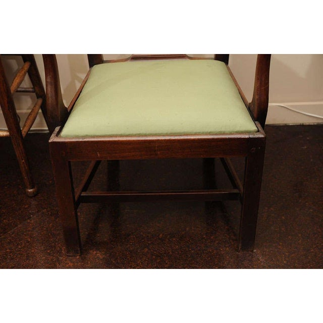 Green Early 18th Century Vintage Georgian Mahogany Armchair For Sale - Image 8 of 8