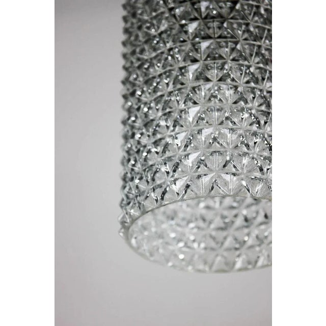 Crystal Glass Pendant Lamp, 1960s For Sale - Image 12 of 14