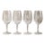 Vintage Etched MWR Monogram Stemmed Glasses - Set of 4 For Sale