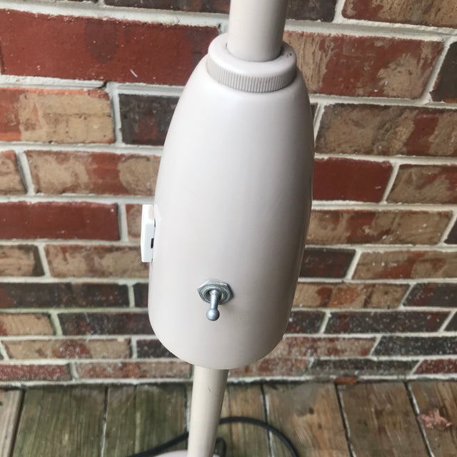 1940s Kurt Versel Enameled Atomic Industrial Floor Lamp For Sale - Image 6 of 18