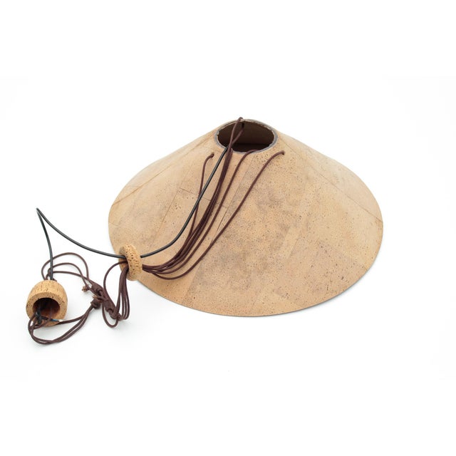 Large Cork Hanging Lamp by Willhelm Zanoth and Ingo Maurer for Design M, 1970s For Sale - Image 18 of 18