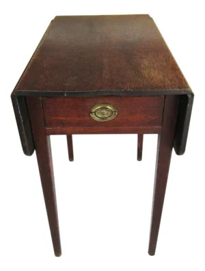 18th C English Oak Dropleaf Pembrooke Farmhouse Side Table