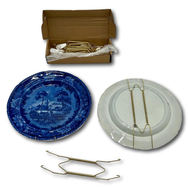 Ceramic Stunning & Rare Antique Original Set of 9 Dark Flow Blue English Staffordshire 10 Inch Dinner Plates Circa 1830s For Sale - Image 7 of 17