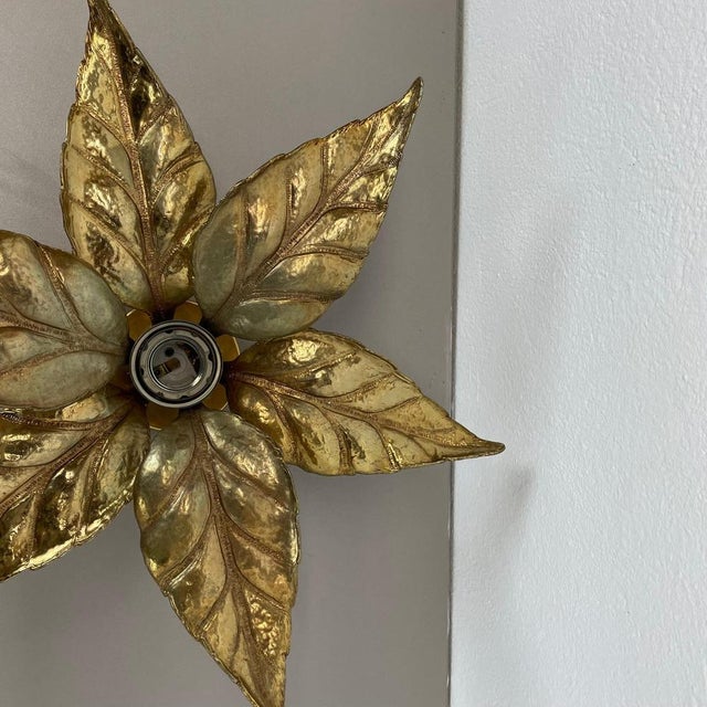 Metal Brutalist Brass and Metal Wall Light from Willy Daro, 1970s, Set of 2 For Sale - Image 7 of 18