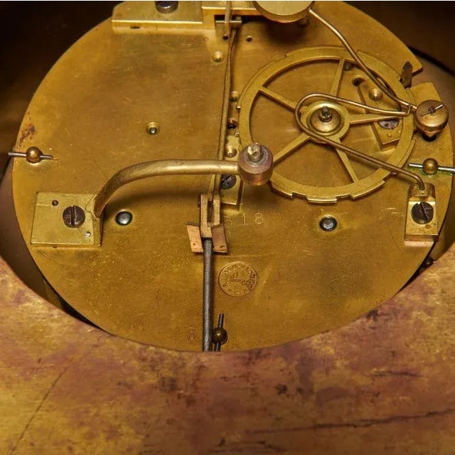 Metal Louis XV Chinoiserie Style Gilt Bronze Cartel Clock by Raingo Freres For Sale - Image 7 of 8