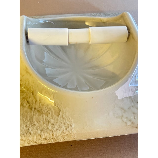 Mid-Century Modern Vintage Italian Ceramic Built-in Bathroom Set from Gamma Fiorano, Italy, 1970, Set of 3 For Sale - Image 3 of 18